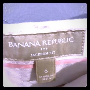 Banana Republic white linen pants